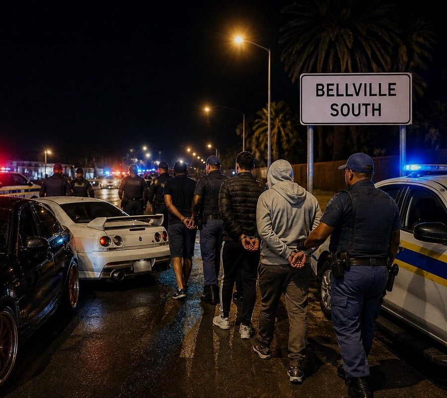 Seven people were arrested during a crackdown on illegal street racing in May. Photo: AI