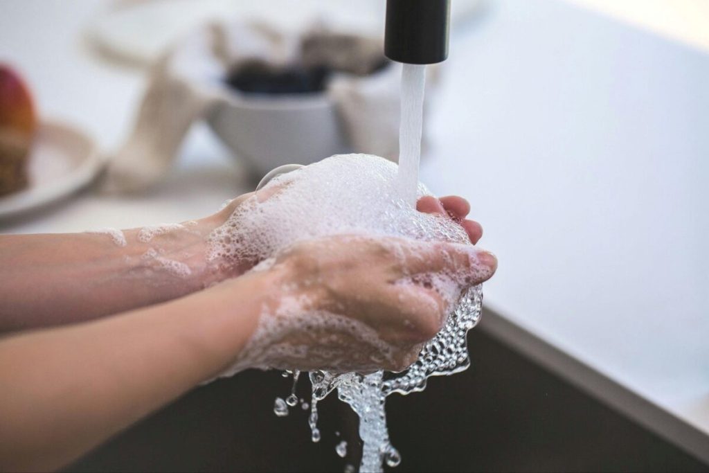 Washing hands image
