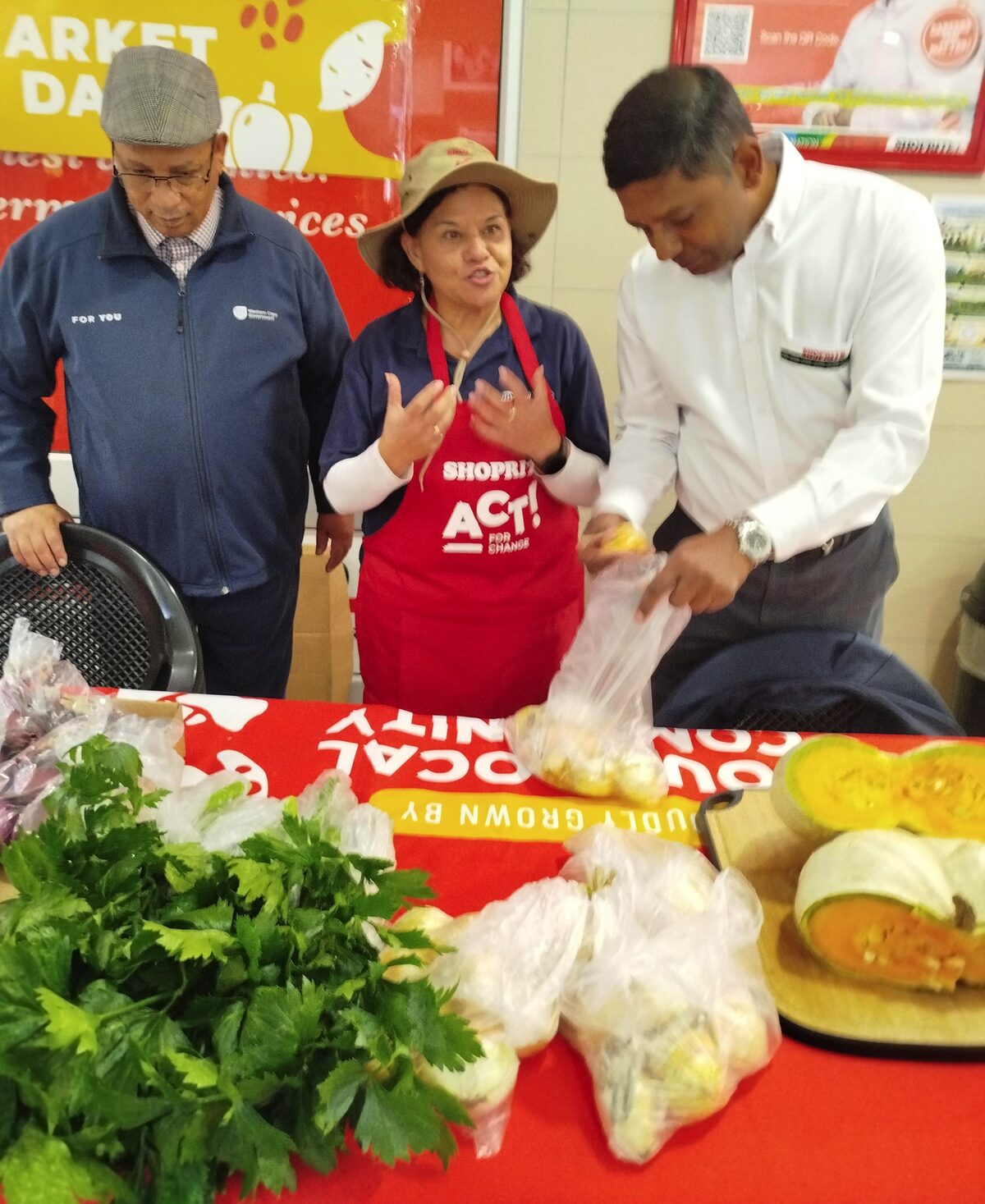 Erica Jacobs, director at the New World Foundation with Minister Ivan Meyer (left) and Sanjeev Raghubir.