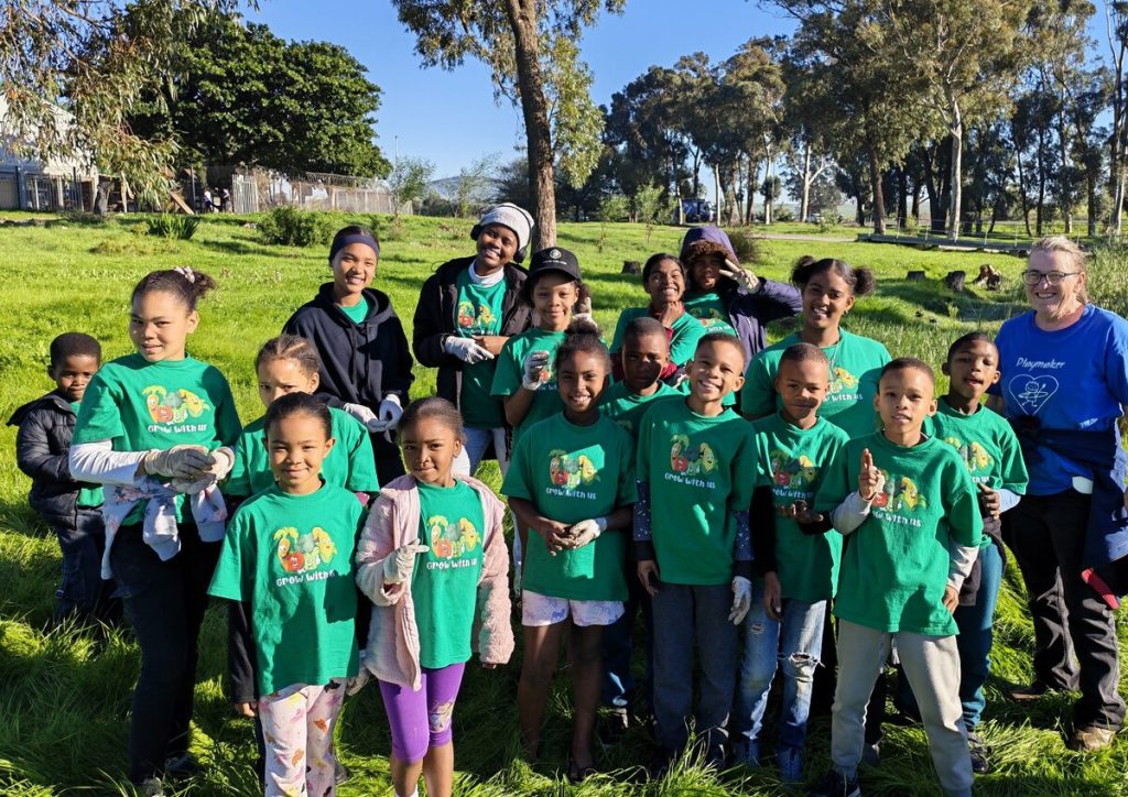 The Fisantekraal Grow With Us children's garden group alsot took part. Photo: Danielle Cronje
