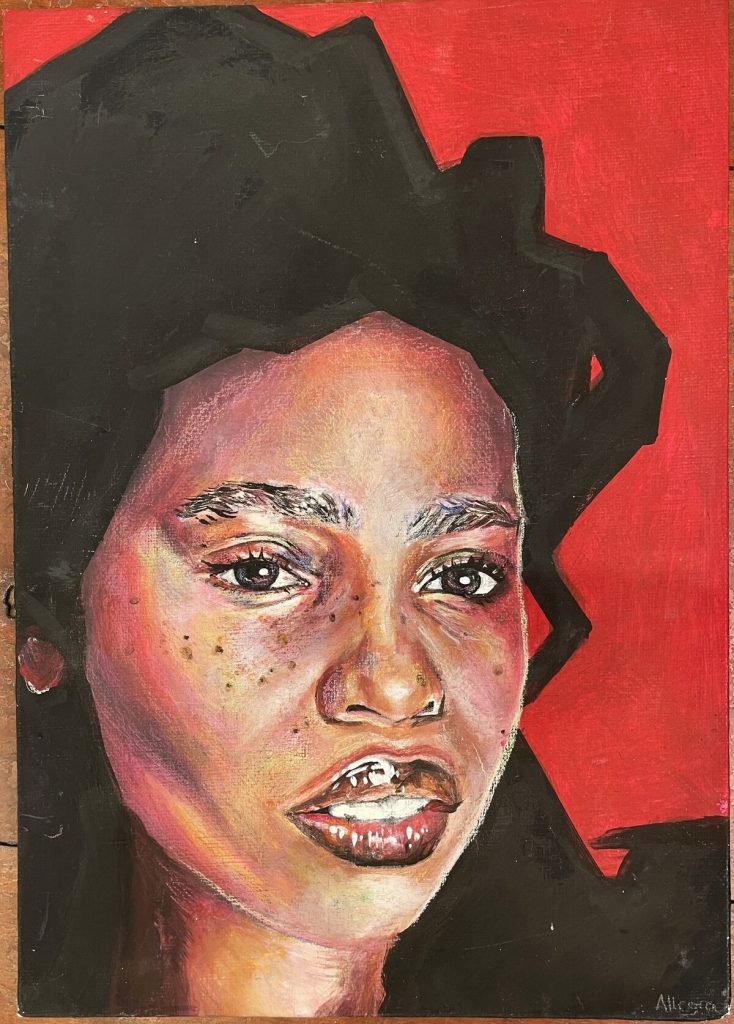 Allegra du Randt (18) from Thomas More College in Kwazulu-Natal came second with her work "If He Could".