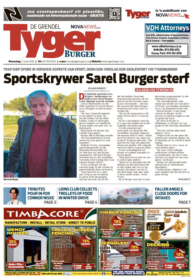 TygerBurger | De Grendel | E-edition | 17 June 2026