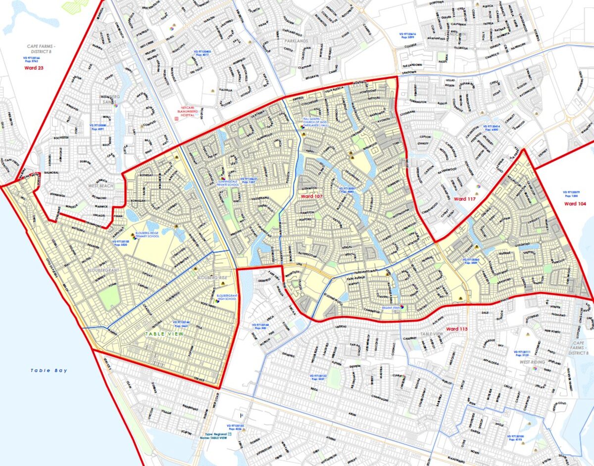 The new boundaries for Ward 107.