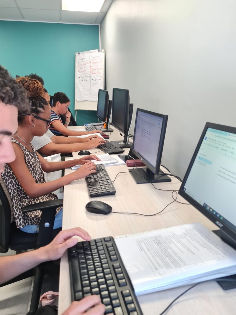 Job Readiness students are learning basic computer skills.