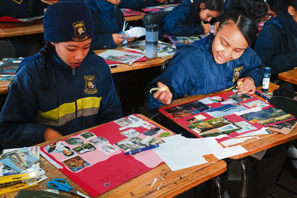 Coin Care vision board workshop at Soneike High