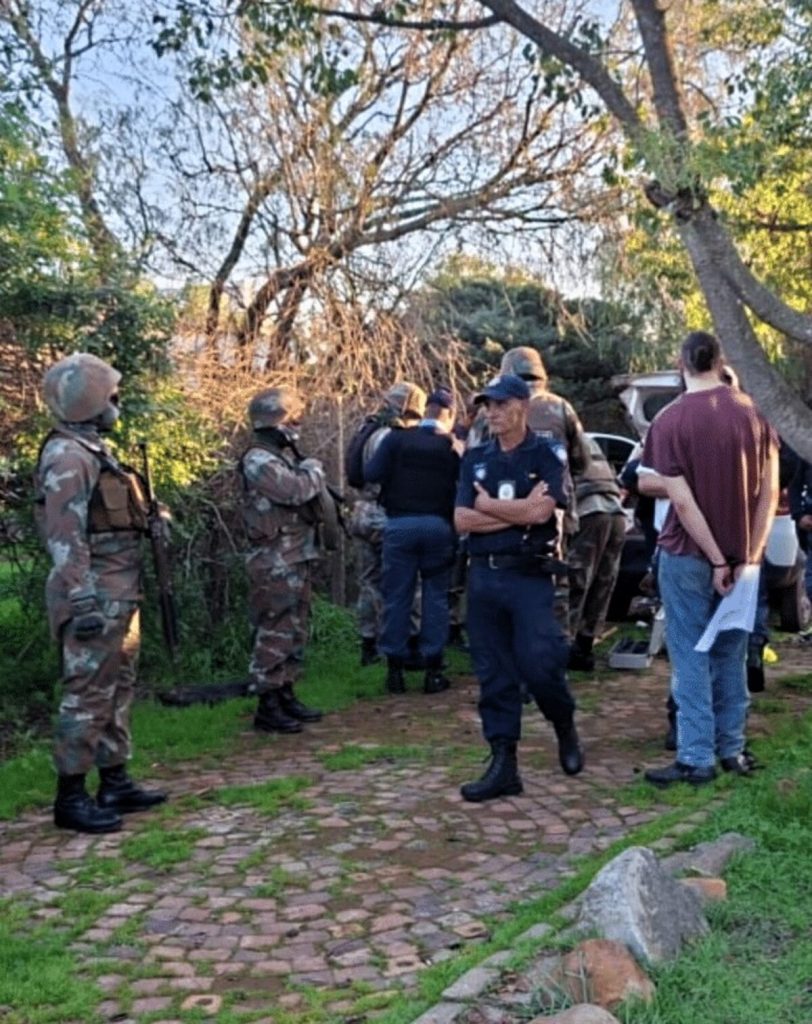 The multi-agency operation involved members of the police and the South African National Defence Force.