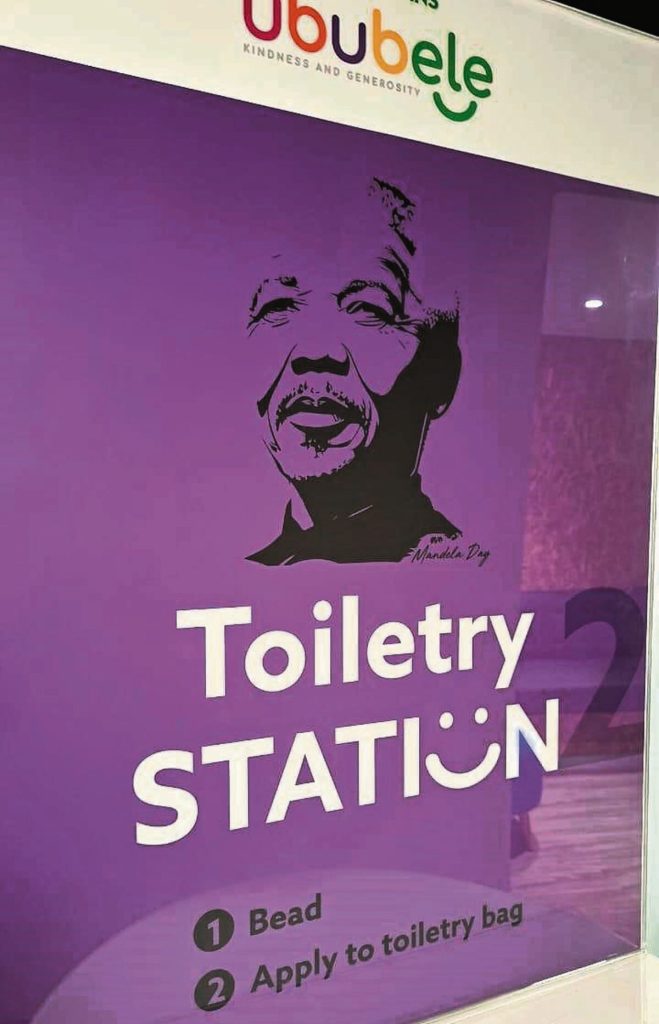 Toiletry station at Ackermans