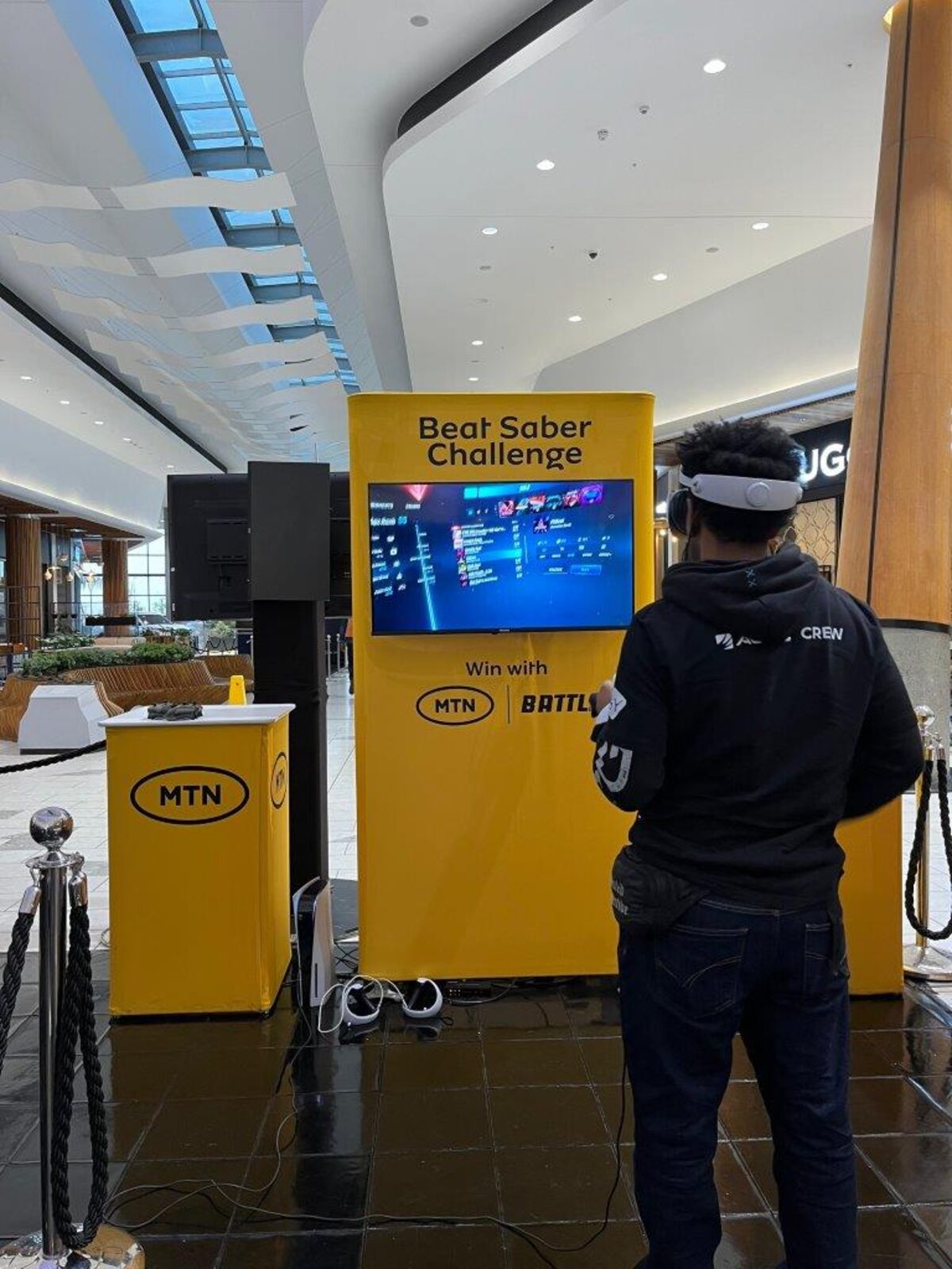 Players focus as the gaming battles heat up at Table Bay Mall.