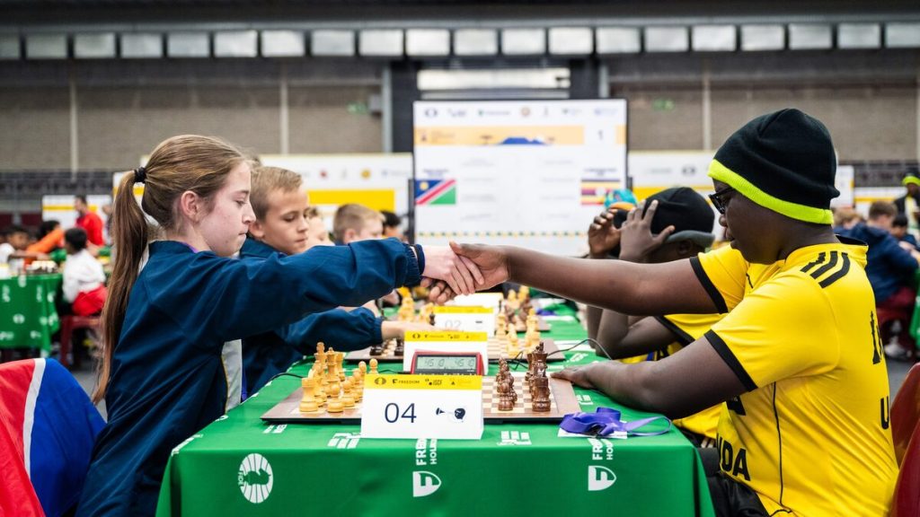 Participants at the African qualifier of the World Schools Team Chess Championship
