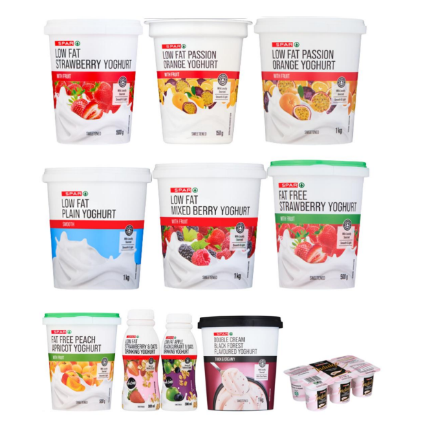Spar Yogurt affected products