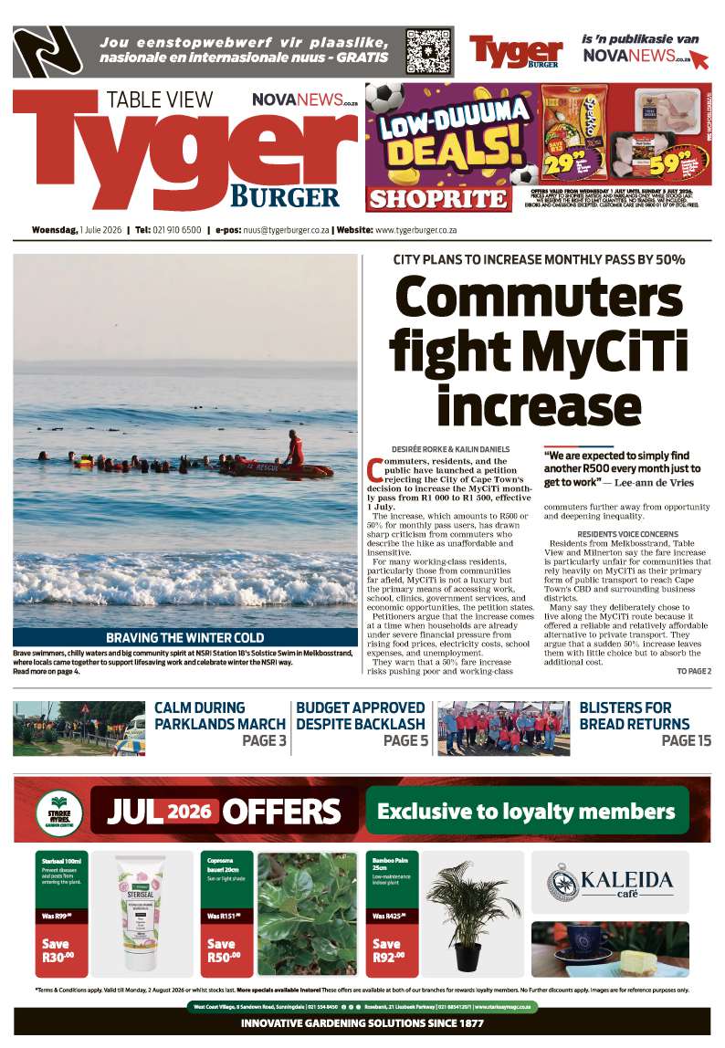 TygerBurger | Table View | E-edition | 1 July 2026