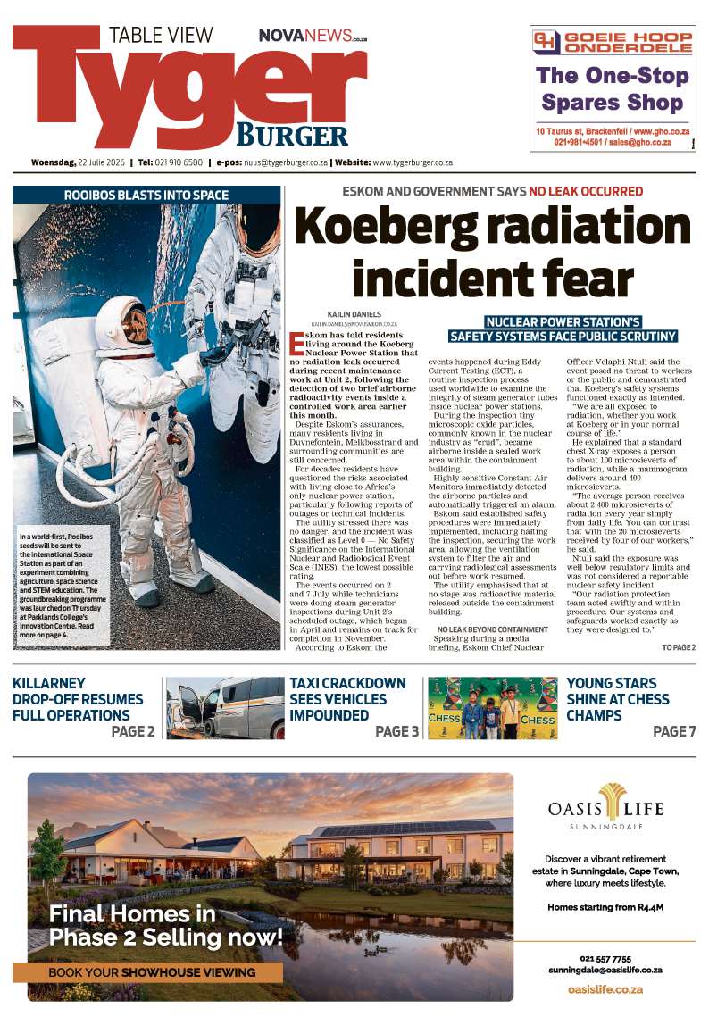 TygerBurger | Table View | E-edition | 22 July 2026