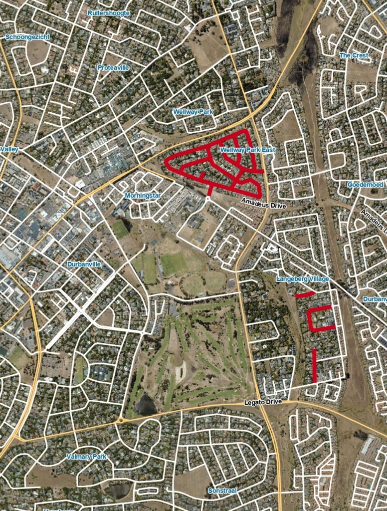 Planned roadworks in Wellway Park East