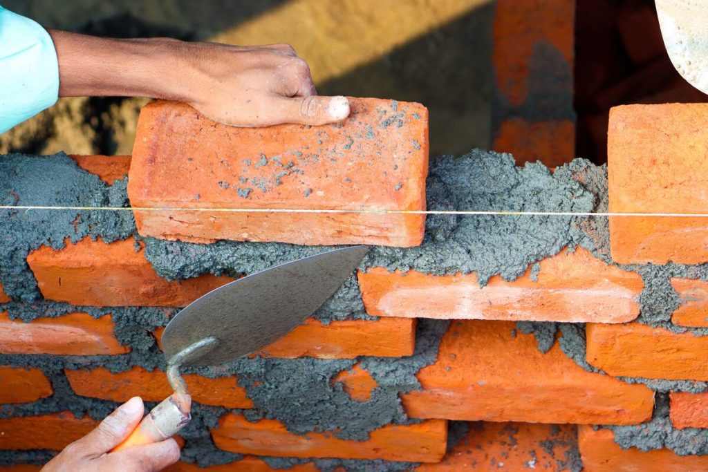 building, bricks, brick layer