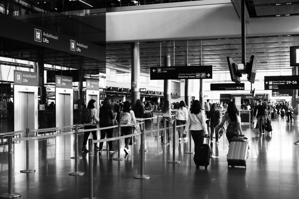 Departures at airport