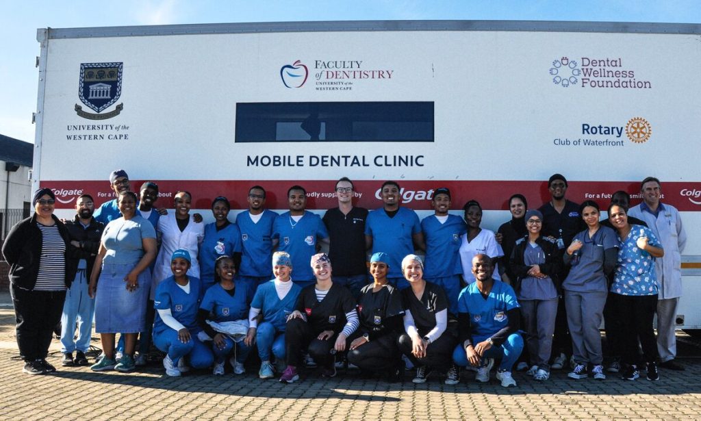 Dental students of the University of the Western Cape offered their services in a mobile dental clinic.