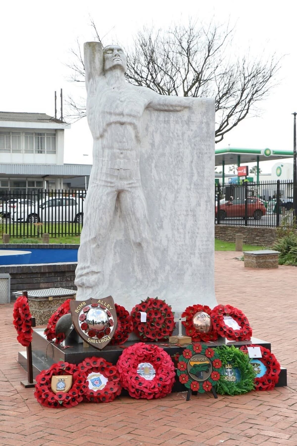 Wreaths laid at the War Memorial in Bellville.