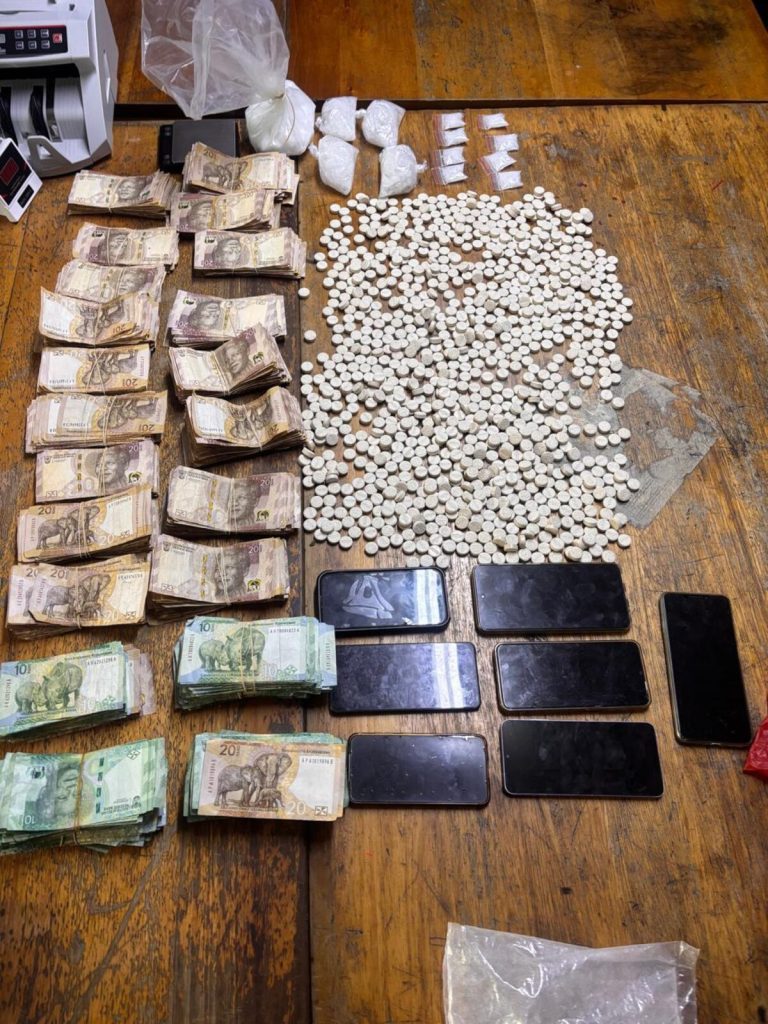 Drugs and cellphones found at Die Stalle, Kuils River.