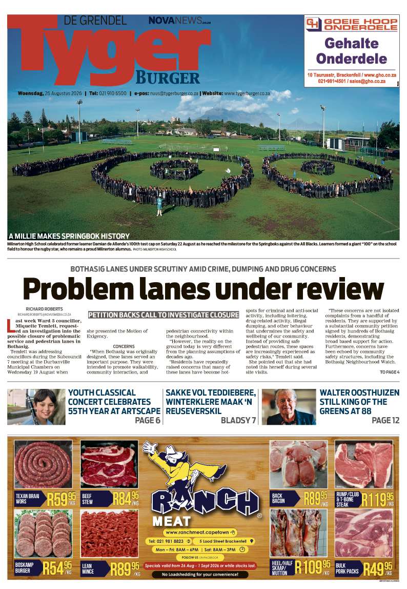 TygerBurger | De Grendel | E-edition | 25 August 2026