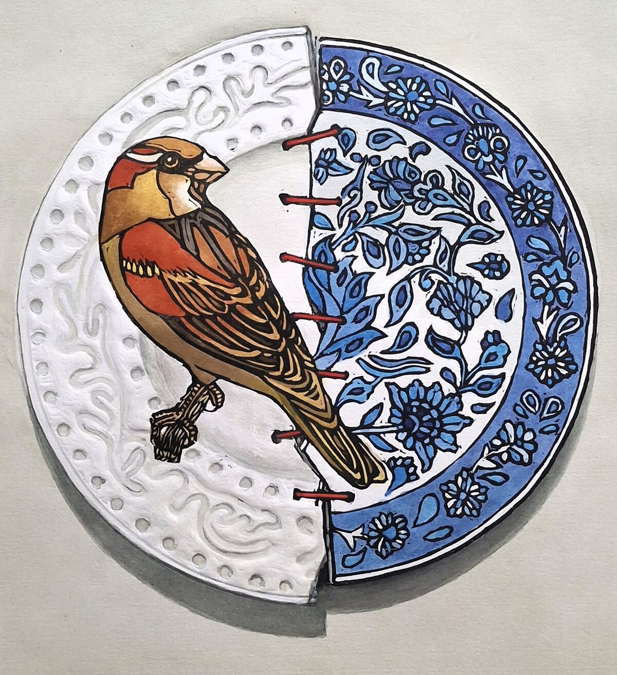 The last work he has completed for the exhibition.