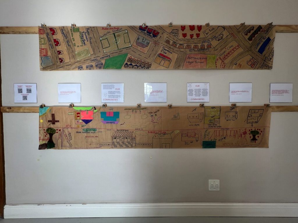 Some of the art that the Children's Movement members curated.