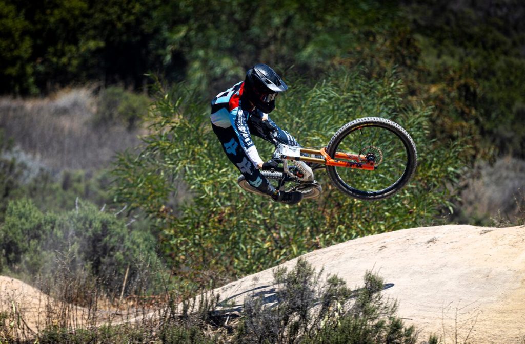 Xavi Gomes in action at the Western Cape Downhill Series #1, held in January at Zevenwacht. Photo: Reuben Louw