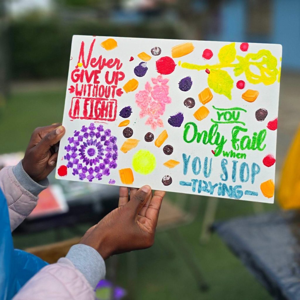 The Connect a Heart Foundation ran an art activity, giving participants a chance to express themselves.