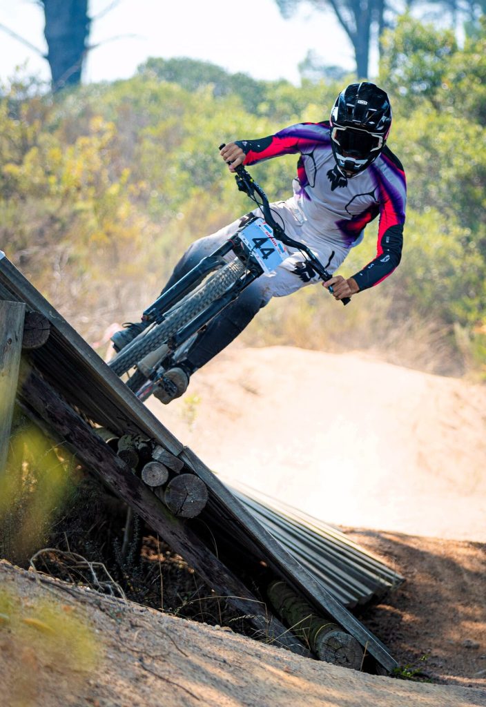 Zak Jones in action in the Western Cape Downhill Series # 1 race, held in January at Zevenwacht. Photo: Reuben Louw