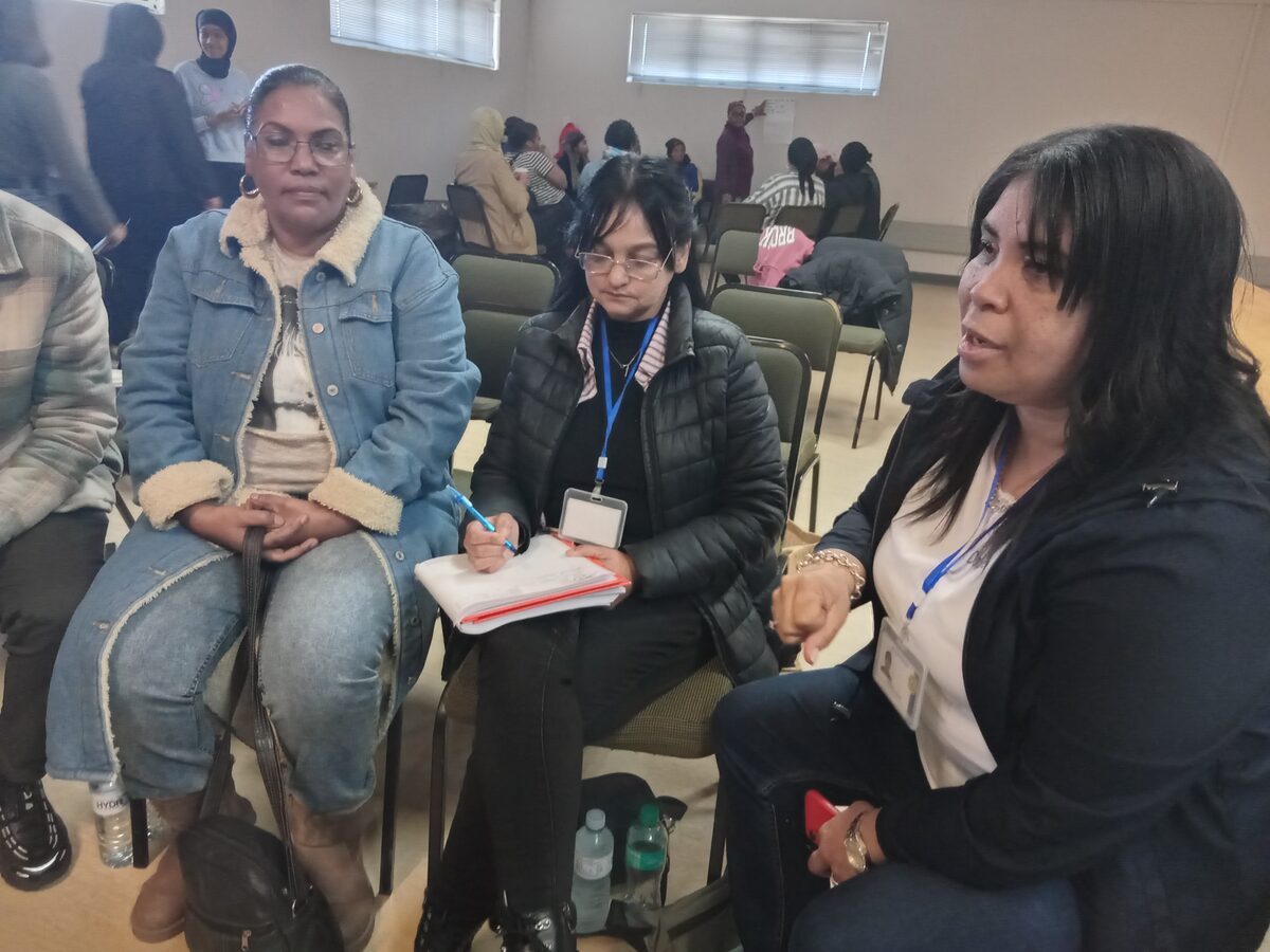 Split into groups, Lentegeur residents take part in the pilot roll-out of the National Dialogue.