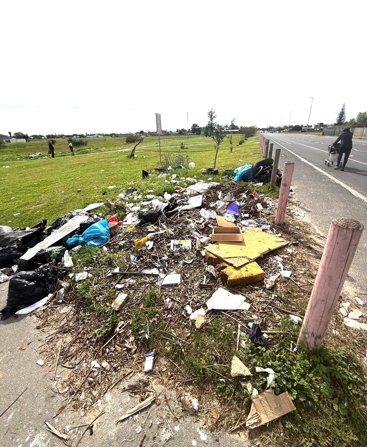 Despite repeated reports, massive quantities of refuse and piles of tyres are dumped there almost daily.