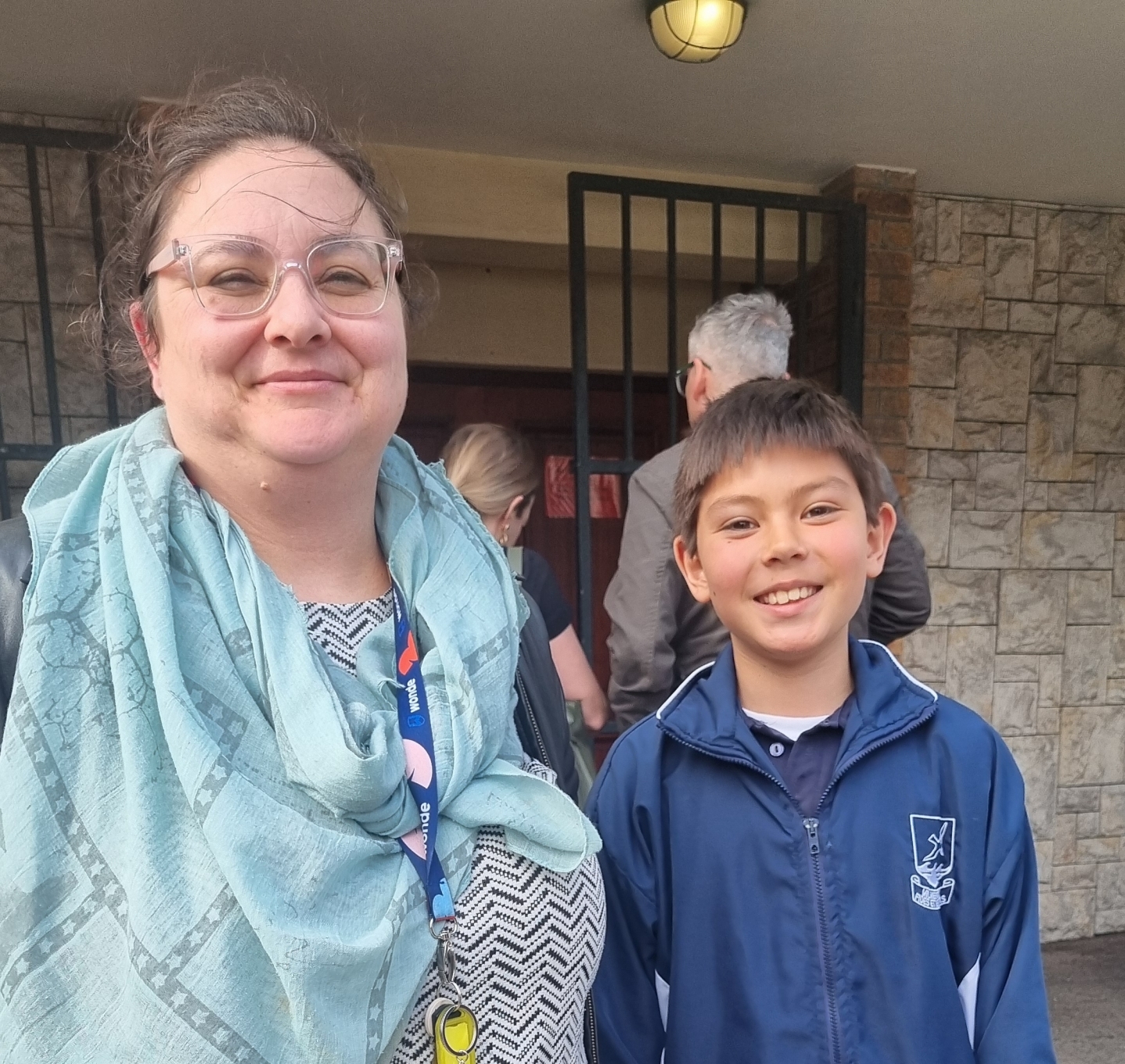 Maximus is pictured with Michelle Vermeulen