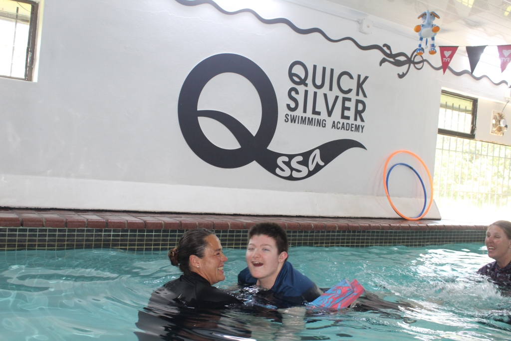Sam de Beer in the pool at Quicksilver.