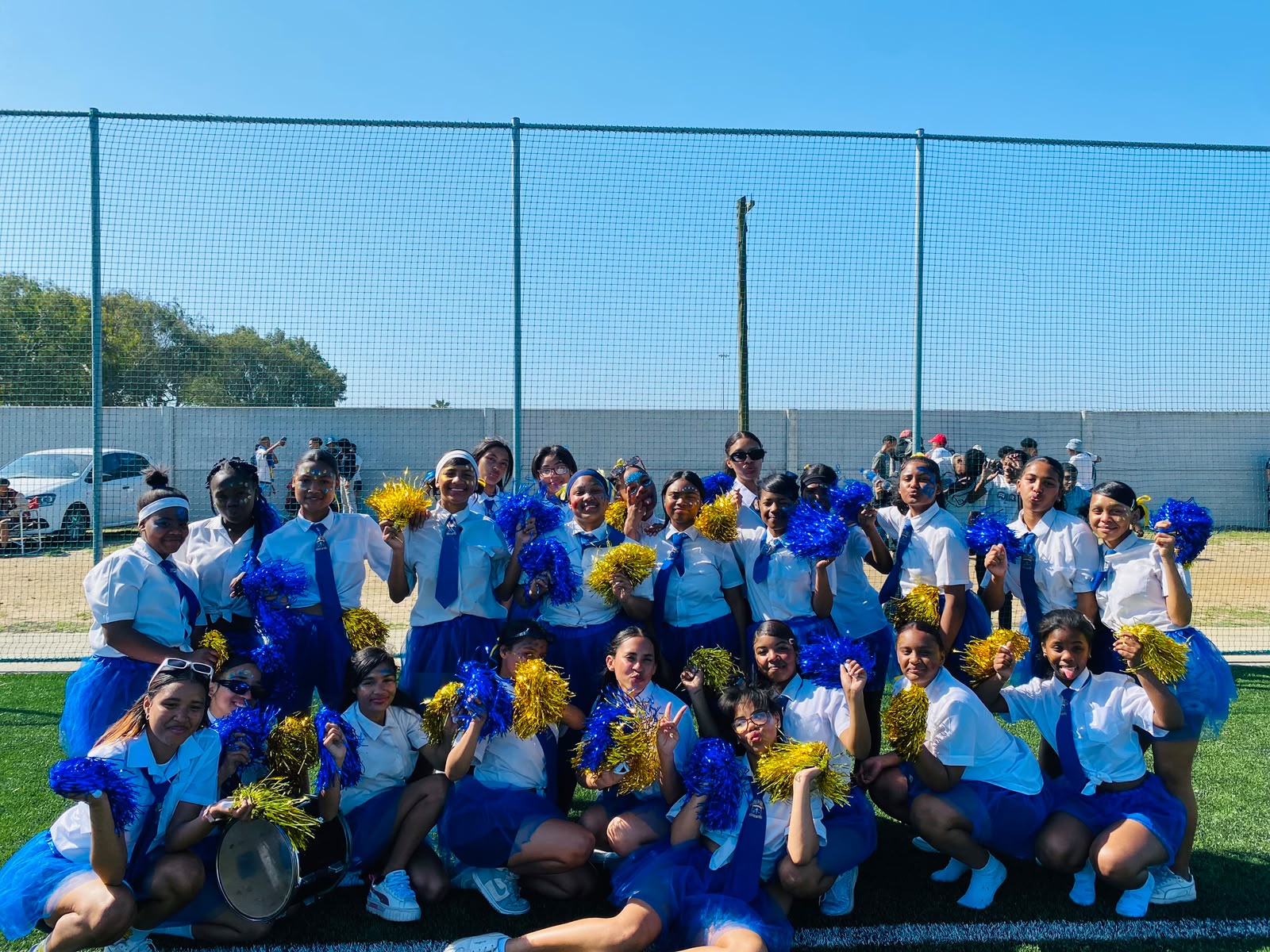 Cheerleaders of John Ramsay High kept their teams in good spirits during soccer, netball, volleyball and rugby matches.