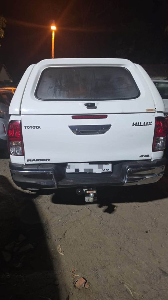 One of the recovered vehicles.