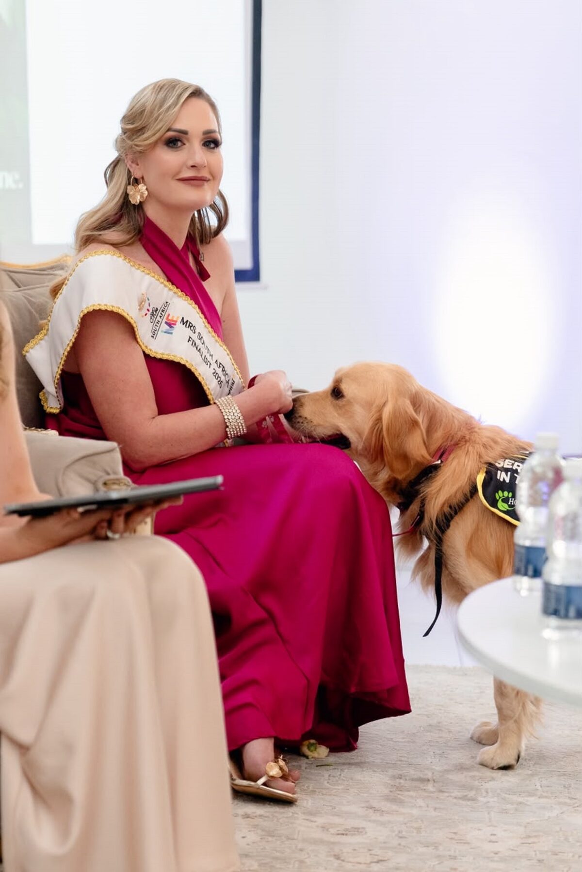 With her on the journey is a four-legged heart guardian, Klara-Bell