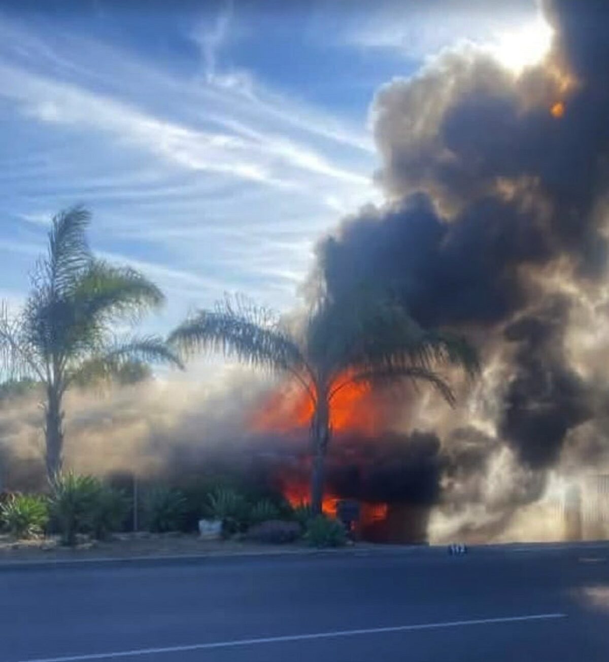 The garage, carport, kitchen and lounge were severely damaged by fire.