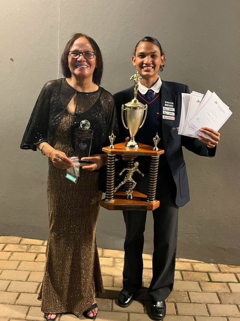 Naylene and her grandmother Amelia Taute at the prizegiving.