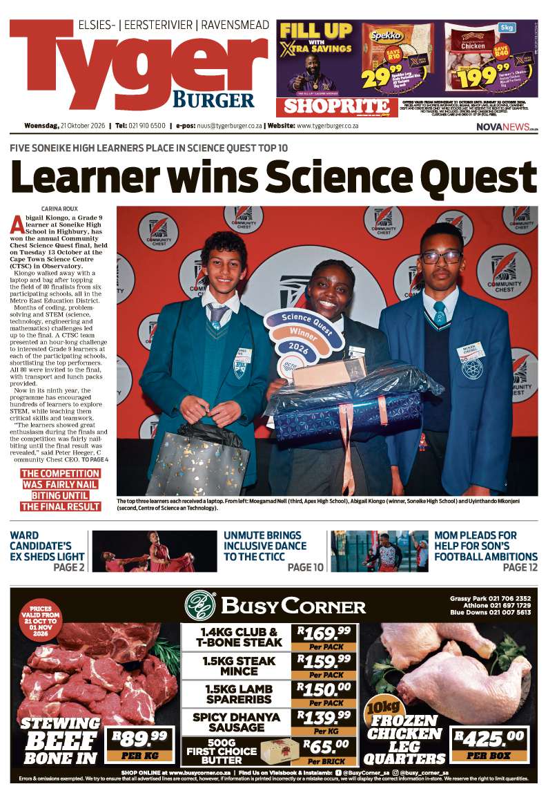 TygerBurger | Elsies/Eersterivier/Ravensmead | E-edition | 21 October 2026