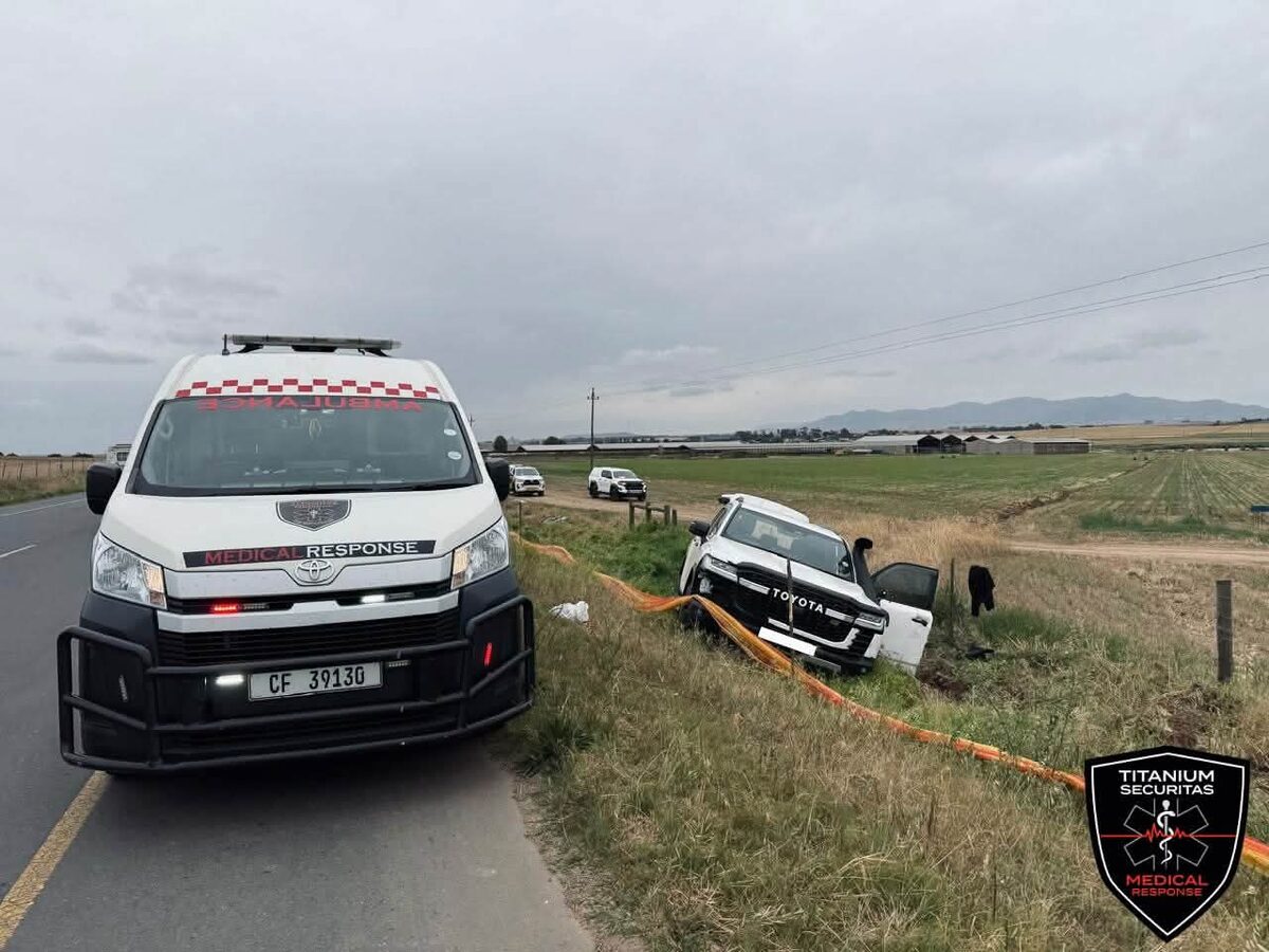 The incident happened near Eensgezind Farm at about 12:24.