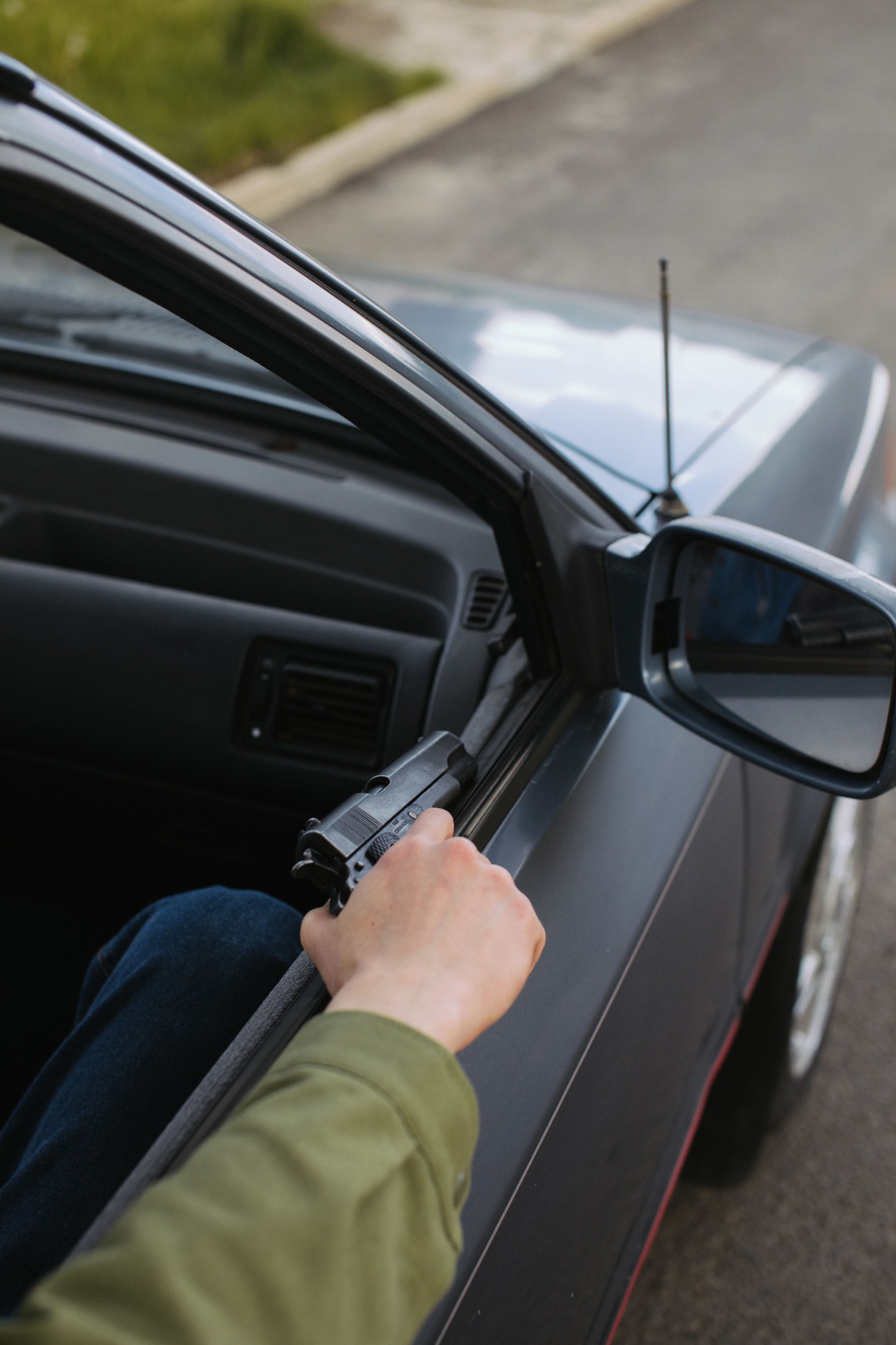 He described the man in the Corsa as in his fifties, slender with greying hair.