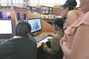 Learners have a blast exploring mini-library