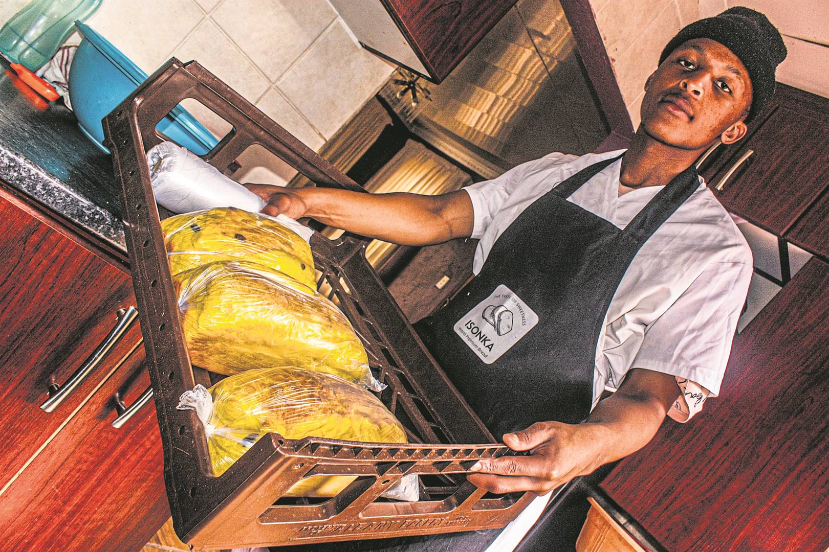 bread, baking, young man