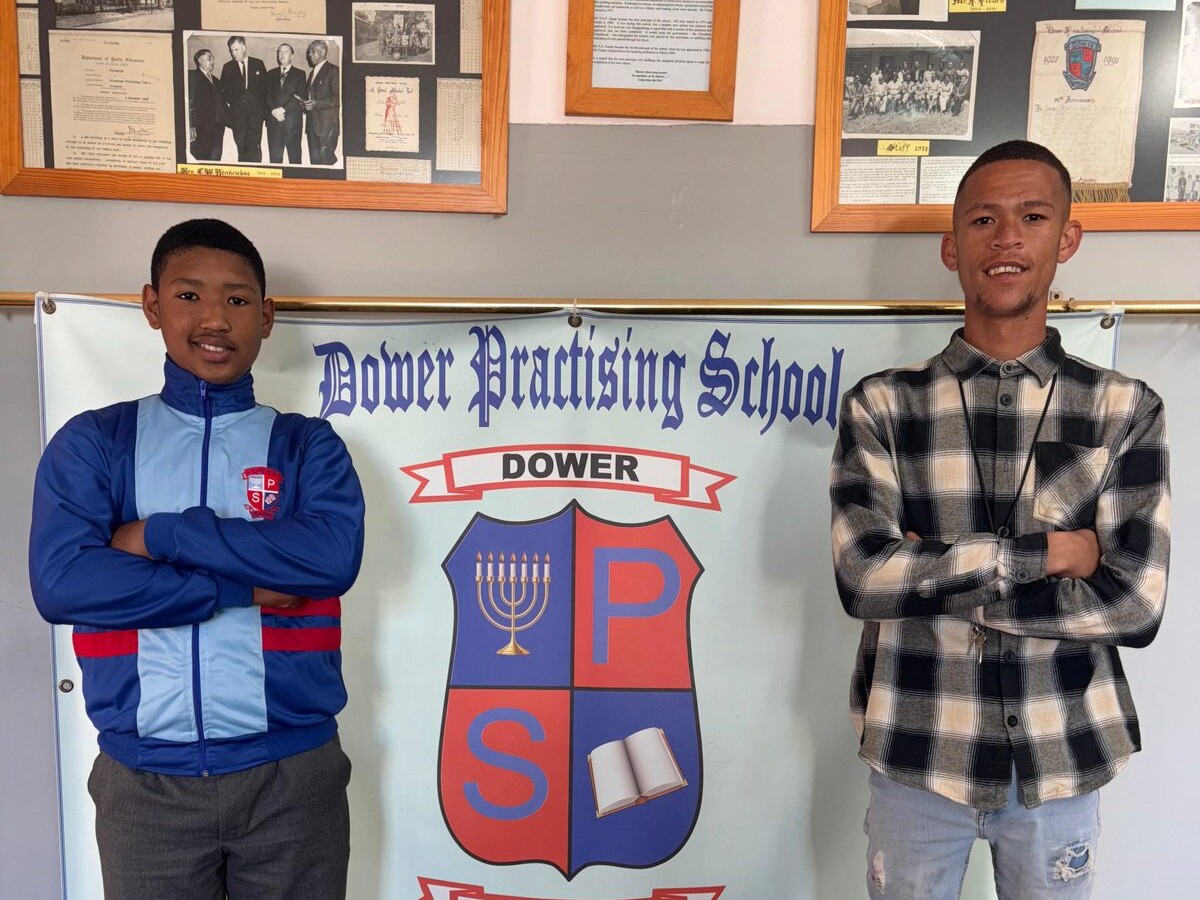 Elijah Hendricks and his coach, Balgobin Human.