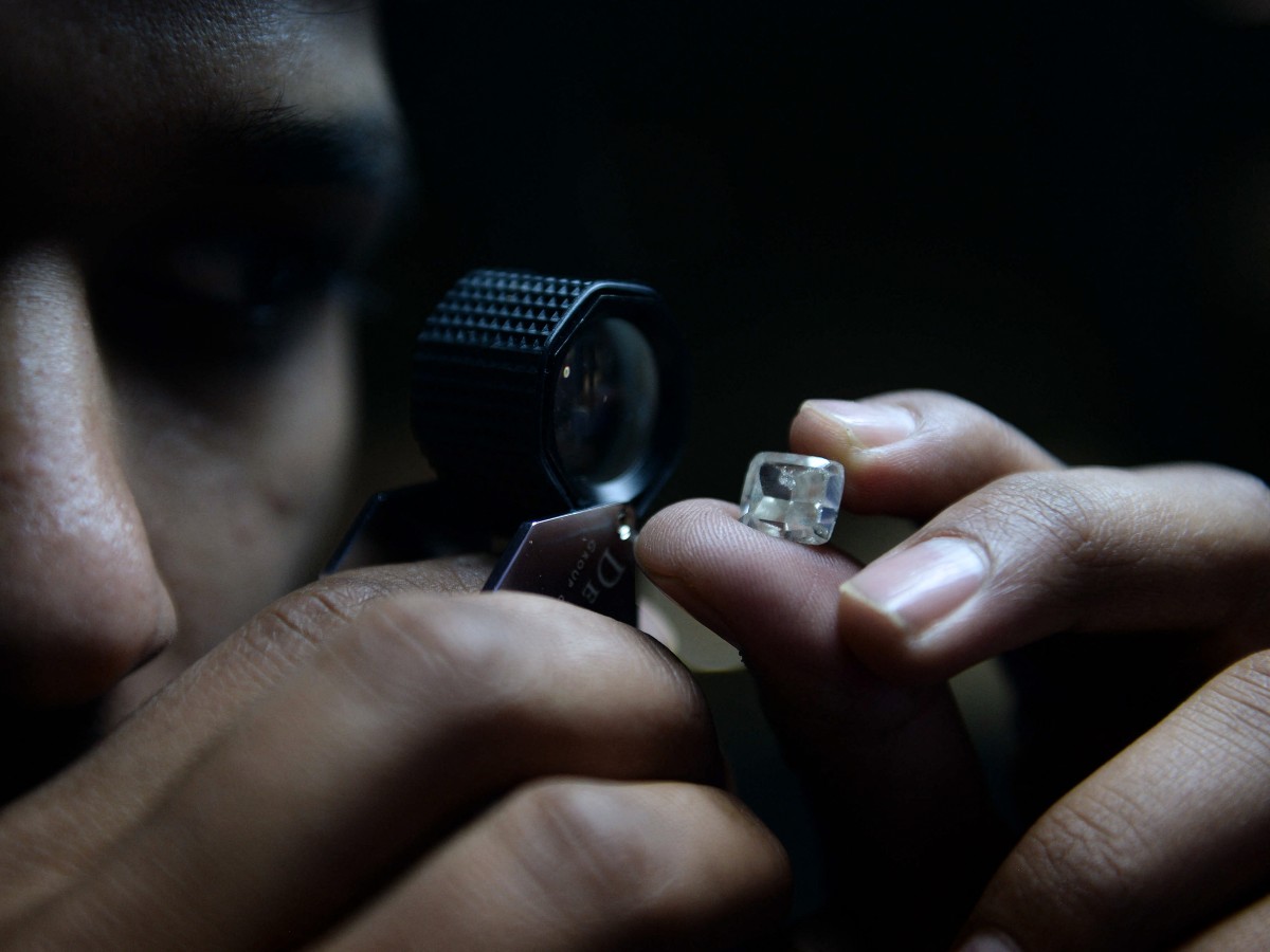 Botswana and its southern African peers that built much of their prosperity on diamond pulled from the earth are scrambling for alternatives as cheaper, lab-grown stones are already undercutting their economies, analysts say. (Photo by Monirul Bhuiyan / AFP)