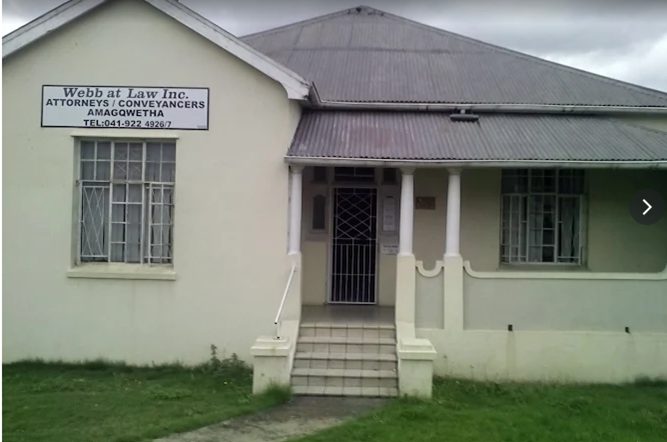 239 Caledon Street, Kariega, where Webb reportedly operated.