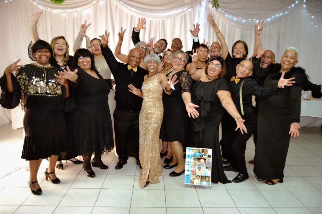 The John Walton Secondary School Class of 1982. From left at the back are Michael Nelson, John de Kock and Jeffrey du Preez. In the middle are Rozella Randall, Theresa Adams, Carol Forbes, Isaac Barends, Mariette Pietersen, Gail Thanna and Noer Savahl. In front are Felicity Belilie, Lenie Liesing, Andries Barthers, Richard van Buchenroder, Shirlene Snayers, Leah Human, Stephanie Ruiters, Sarah Stalmeester and Charmaine Bridger. Seated are teachers, Freddie Theron and Brian Swartbooi. 