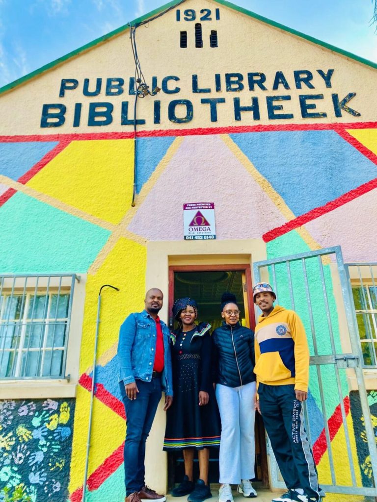 Kirkwood Library in Nqweba has been named this year's winner of the prestigious LIASA-Ndende Public/Community Library of the Year Award. From left are Lonwabo Heleni, Betty Tyala, Anezwa Sibewu and Edward Fourie.