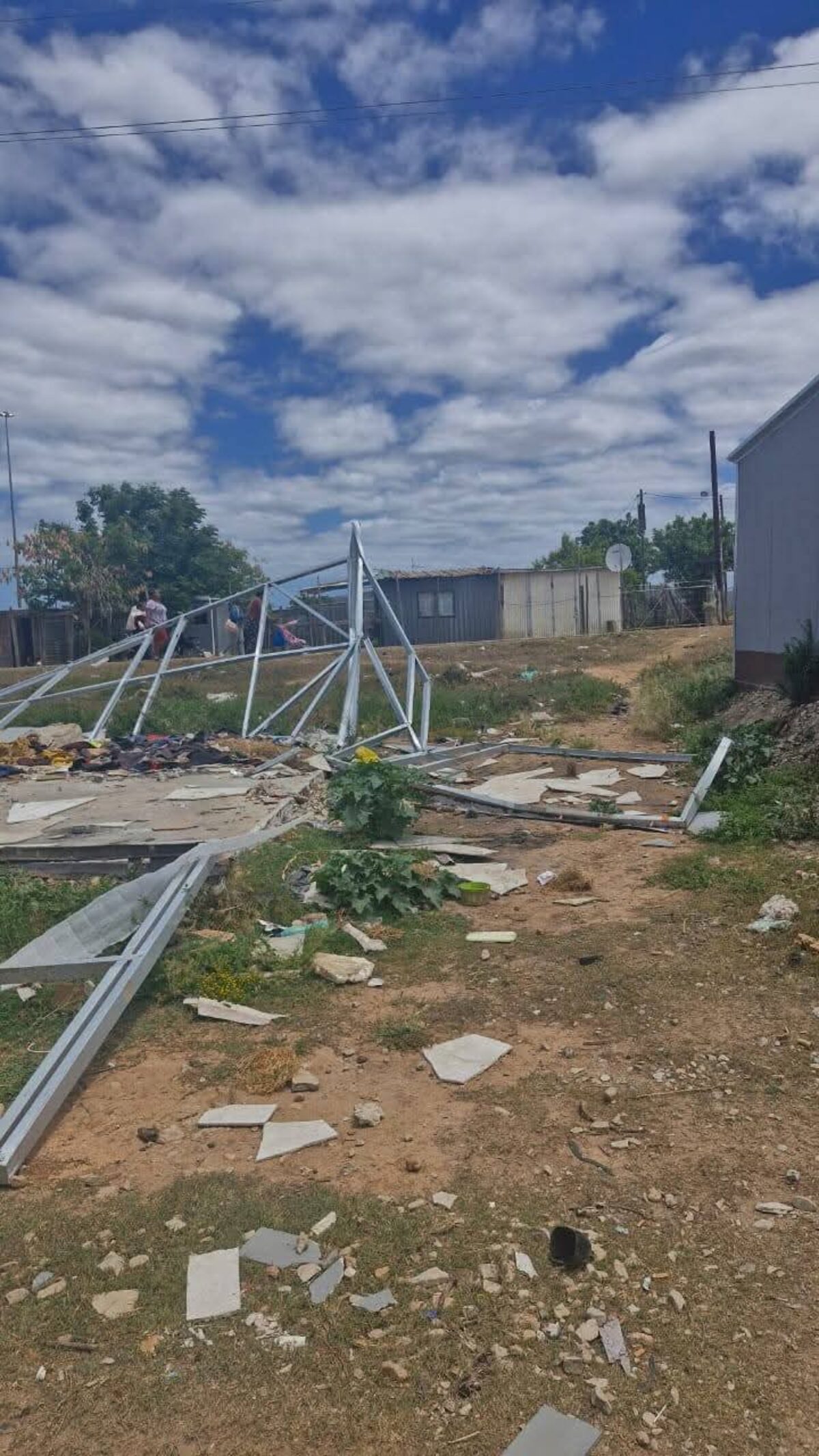 One of the structures that were completely vandalised.