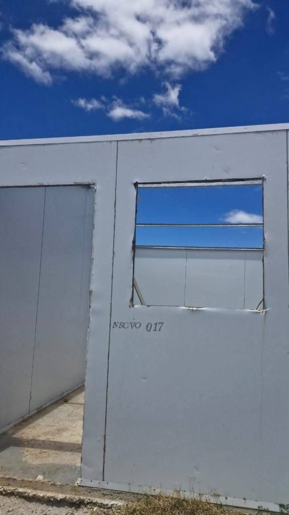 One of the structures that were completely vandalised.