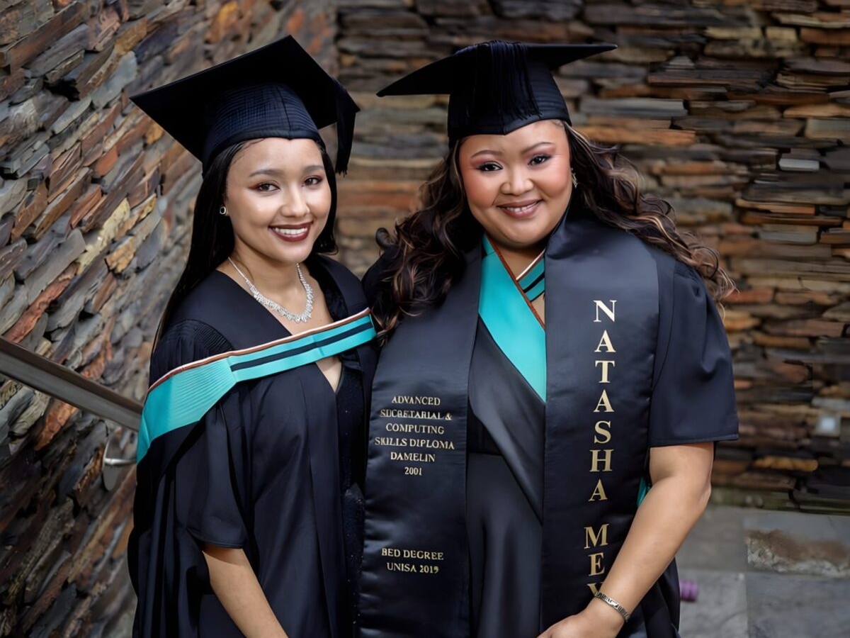Pictured from left are two recent graduates who finished their qualification together. From left are Naqeesha Koester and her mother, Natasha Meyer.